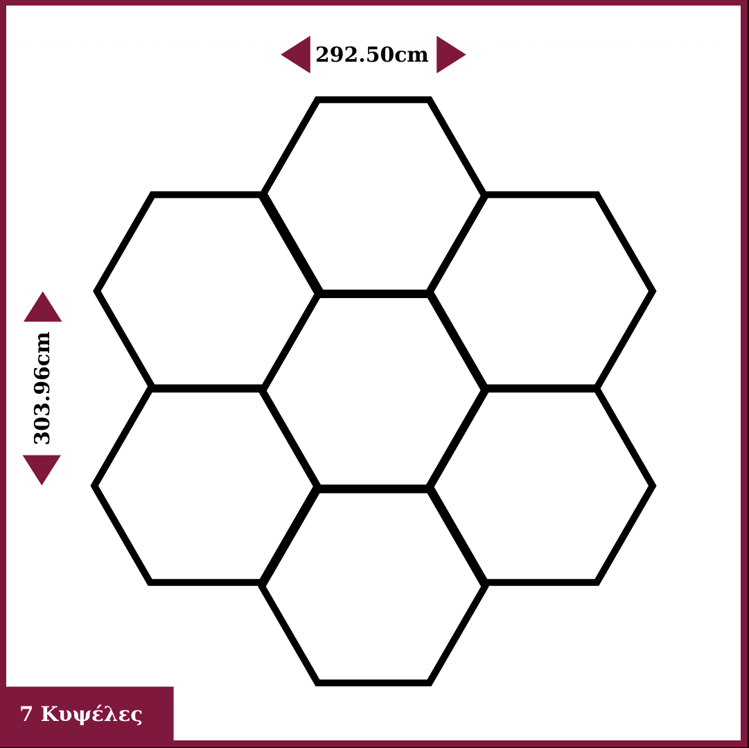 Φωτιστικό οροφής LED ZT/C202 7 Κυψέλες