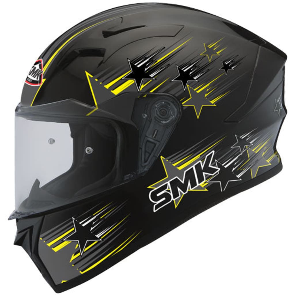 Κράνος SMK Μαύρο Κίτρινο Matt Full Face SMK0110/18/MA264R