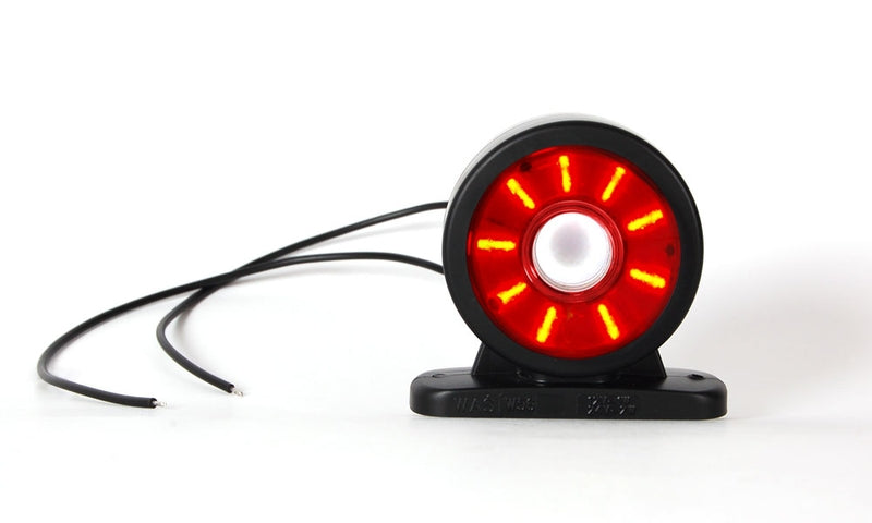 Φως Θέσης LED Κόκκινο/Λευκό 12/24V – Στρογγυλό Διπλής Όψης L/R